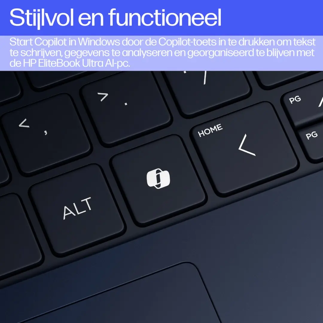 HP EliteBook Ultra G1q AI PC - 14" Touchscreen 2.2K - 16GB 512GB SSD - Blauw