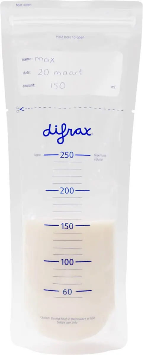 Difrax Moedermelk Bewaarzakjes 40 Stuks