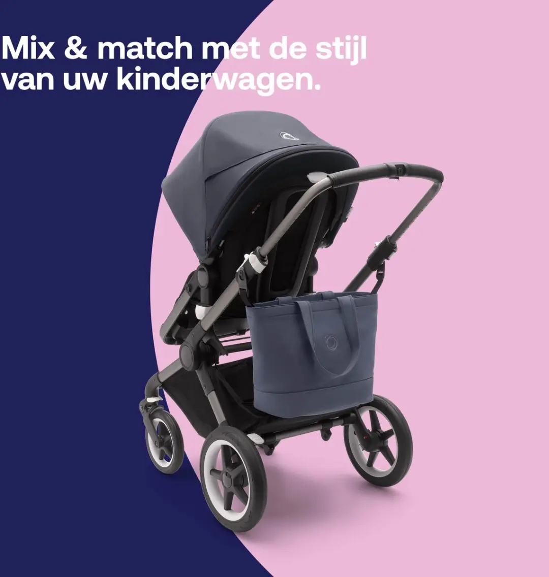 Bugaboo Luiertas Stormy Blue - met geïsoleerde flessenhouder