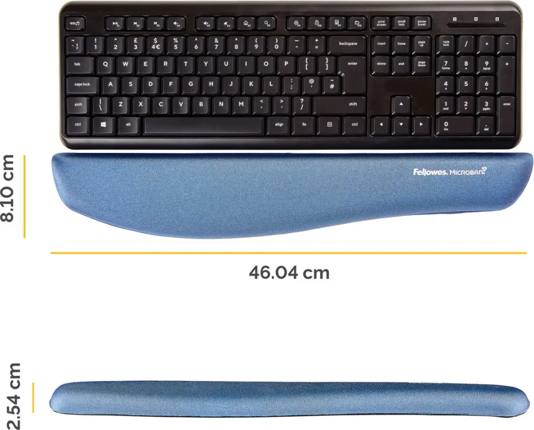 Fellowes Plush Touch Polssteun - Blauw - afbeelding 6 van 6