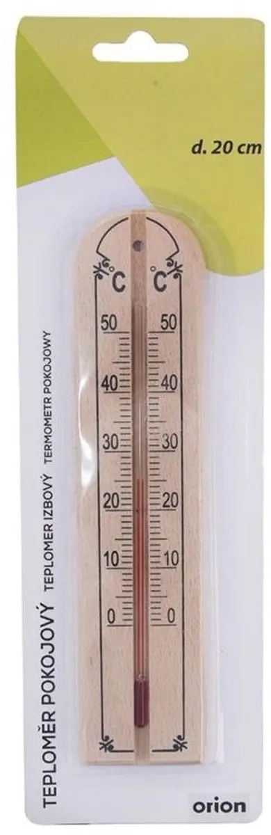 Orion Houten Kamertemperatuurmeter 20cm - Bruin