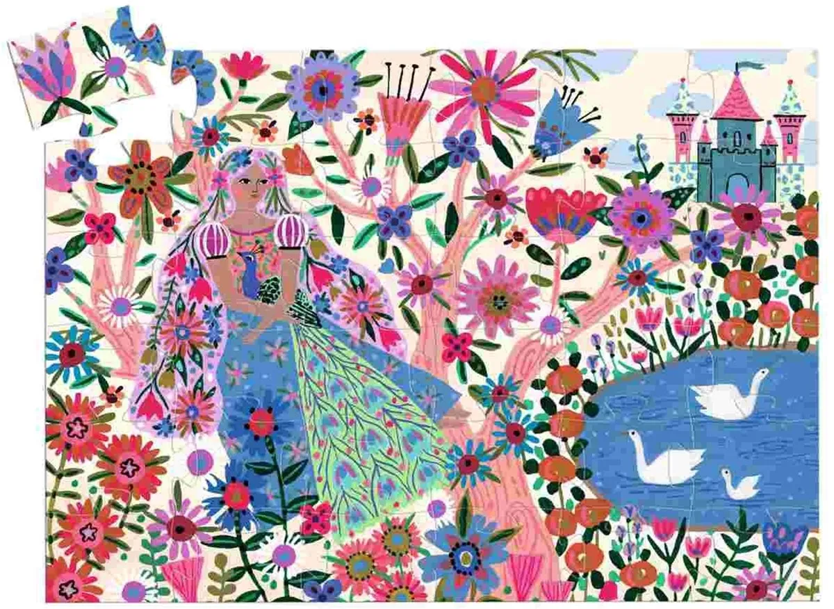 Djeco Puzzel Prinses en Pauw 36 Stuks - FSC Karton