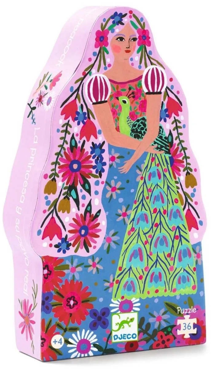 Djeco Puzzel Prinses en Pauw 36 Stuks