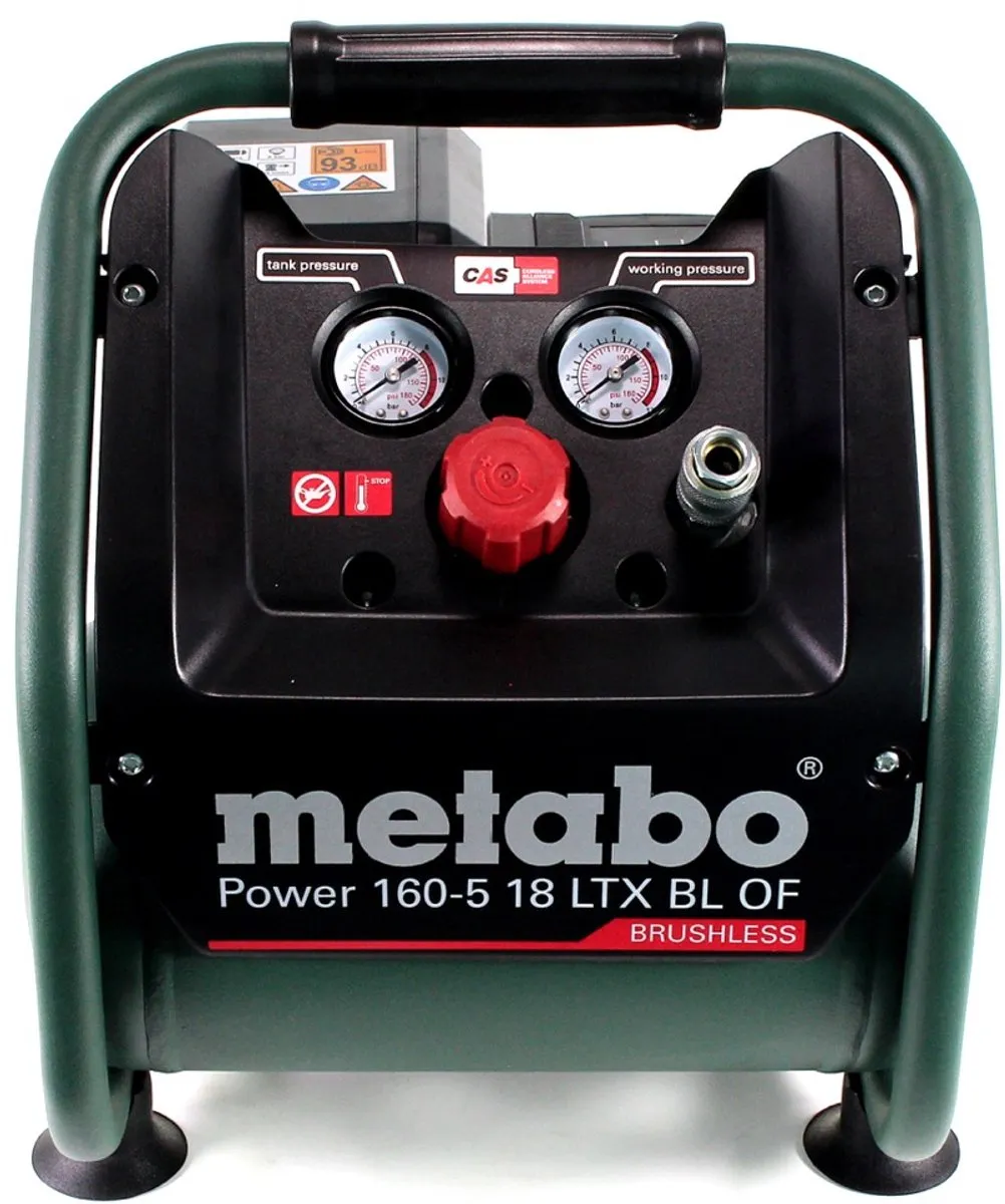 Metabo Power 160-5 18 LTX BL OF Compressor - 8,0 bar 5L - 1x 10,0 Ah Accu