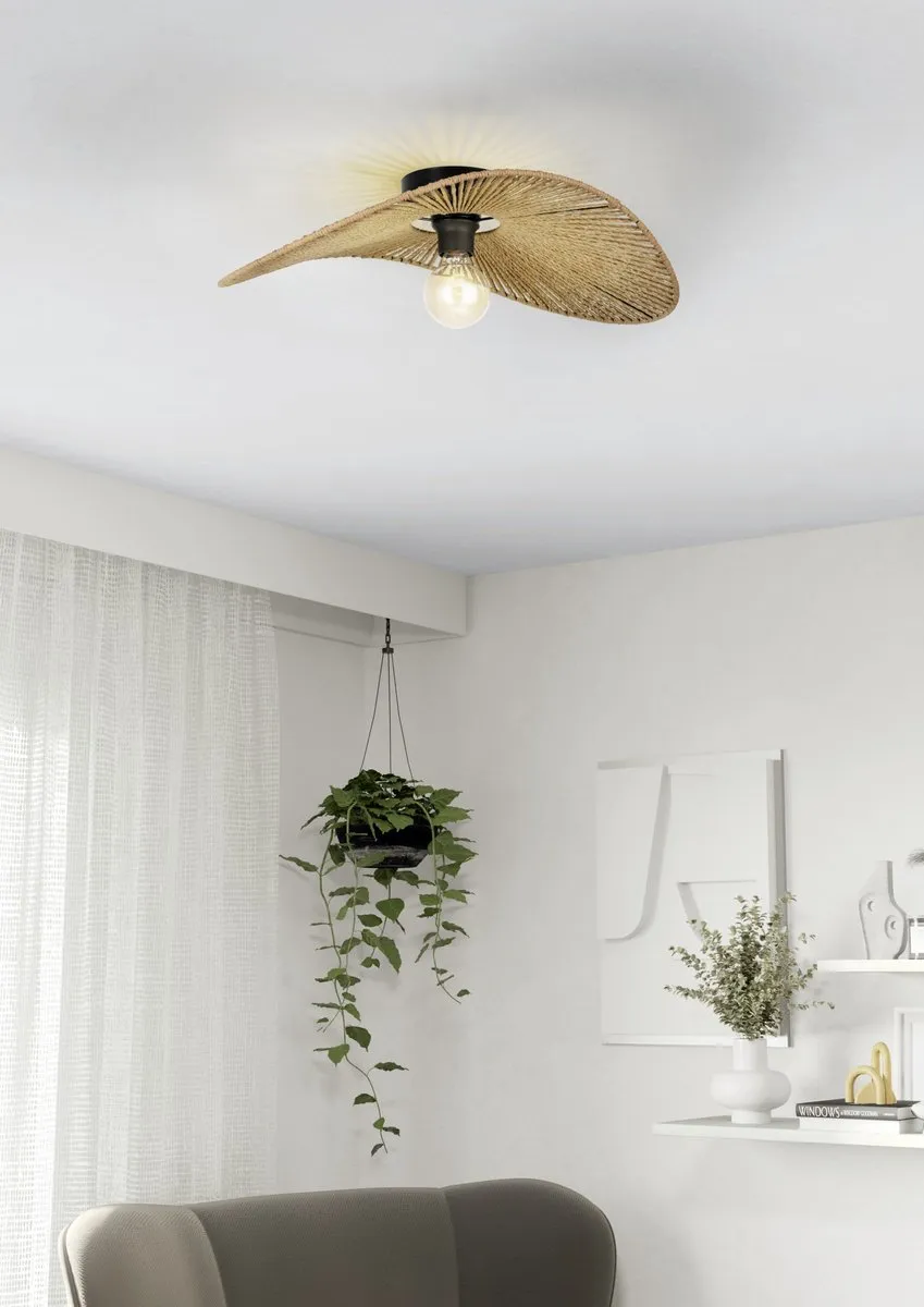 Eglo Siruela Plafondlamp E27 - 56cm - Bruin/Zwart - afbeelding 6 van 6