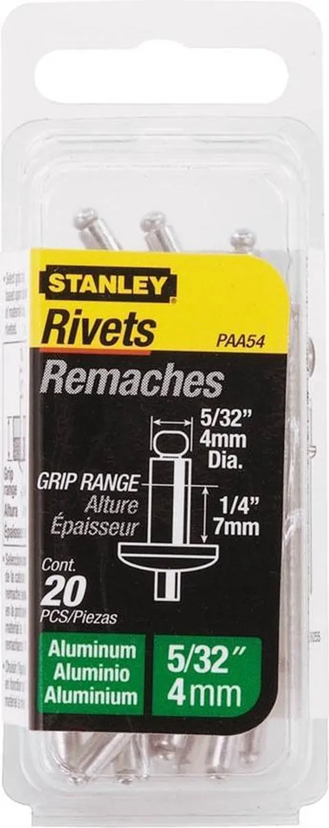 Stanley Popnagels 5x9mm - 15 Stuks