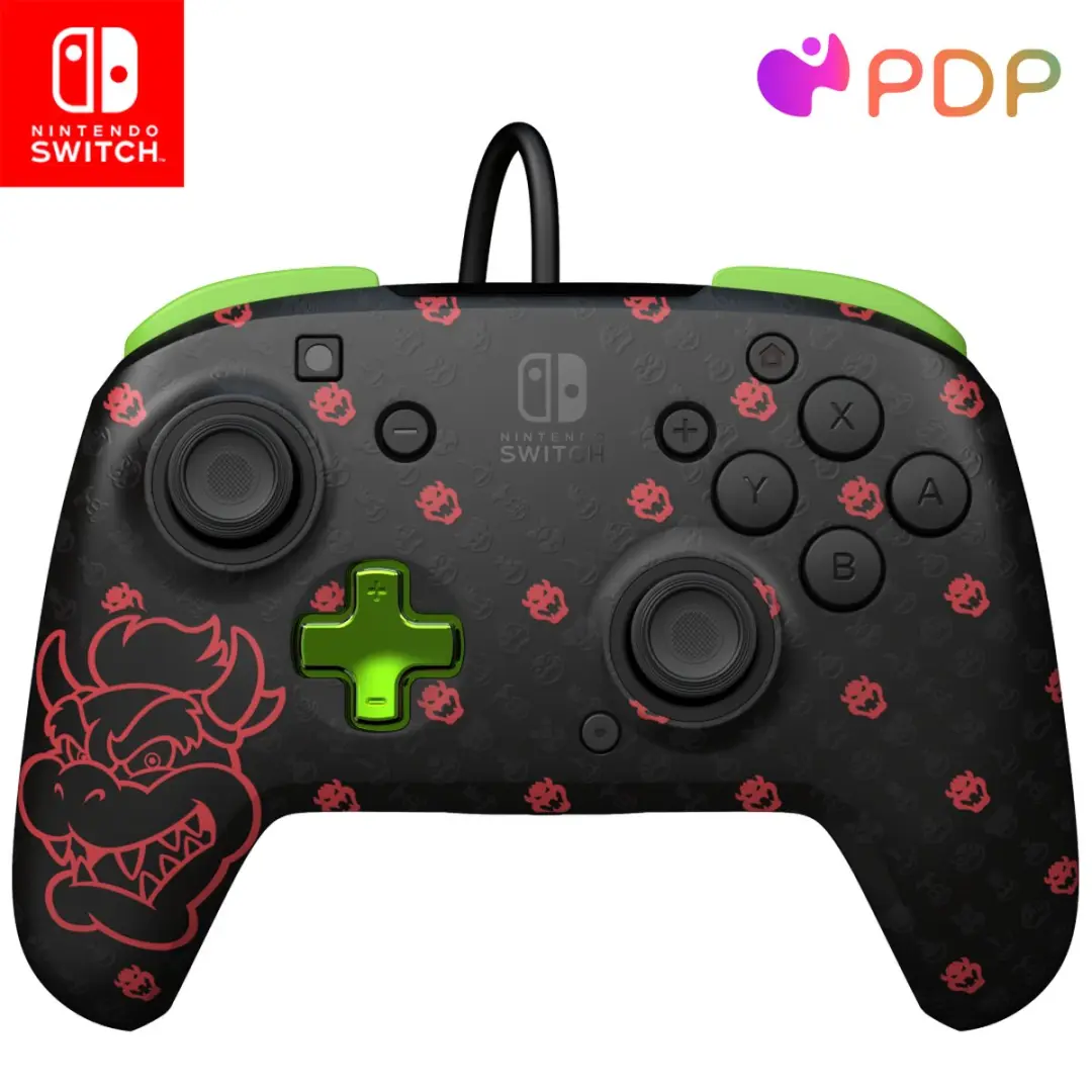 PDP Gaming Rematch Controller Bowser Glow in the Dark 500-134-BSGID - Nintendo Switch