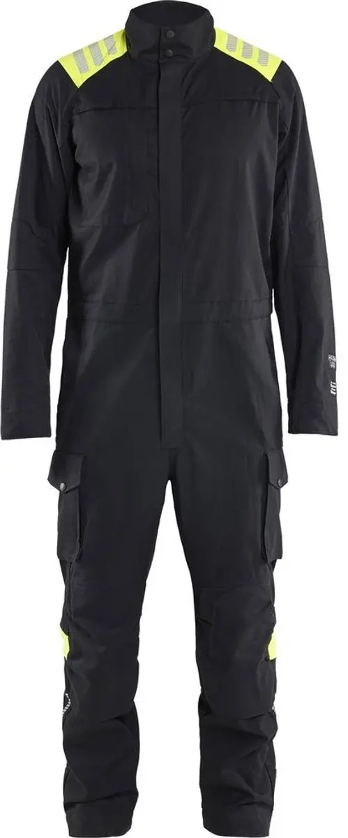 Blåkläder Inhärent 60771512 Overall - 27 Schwarz/High Vis Geel