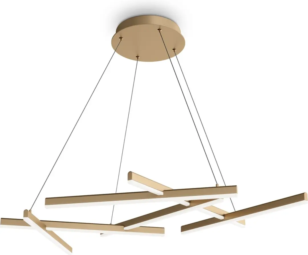 Maytoni Hanglamp Line Goud - 6 Lichtpunten 3000K