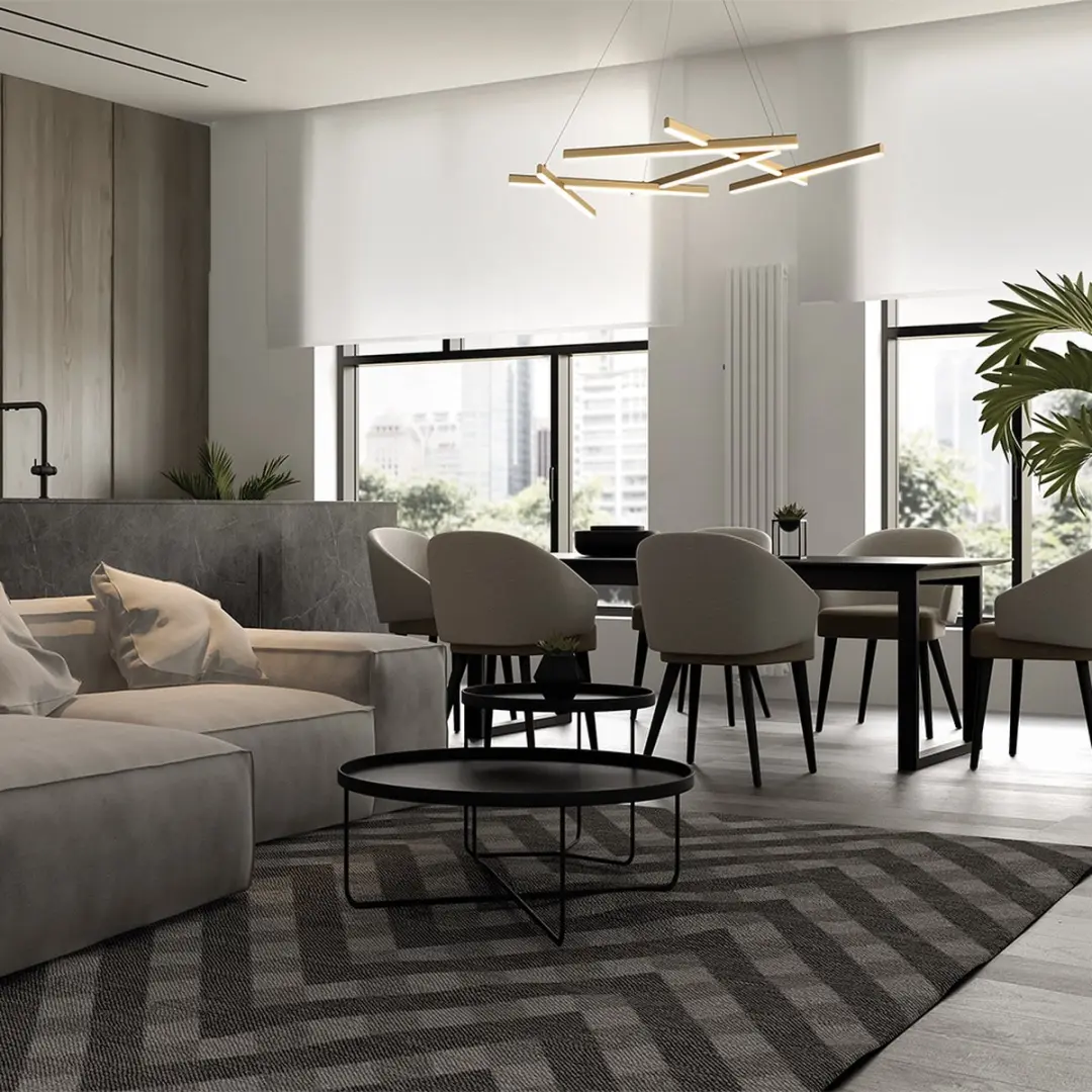 Maytoni Hanglamp Line Goud - 6 Lichtpunten 3000K