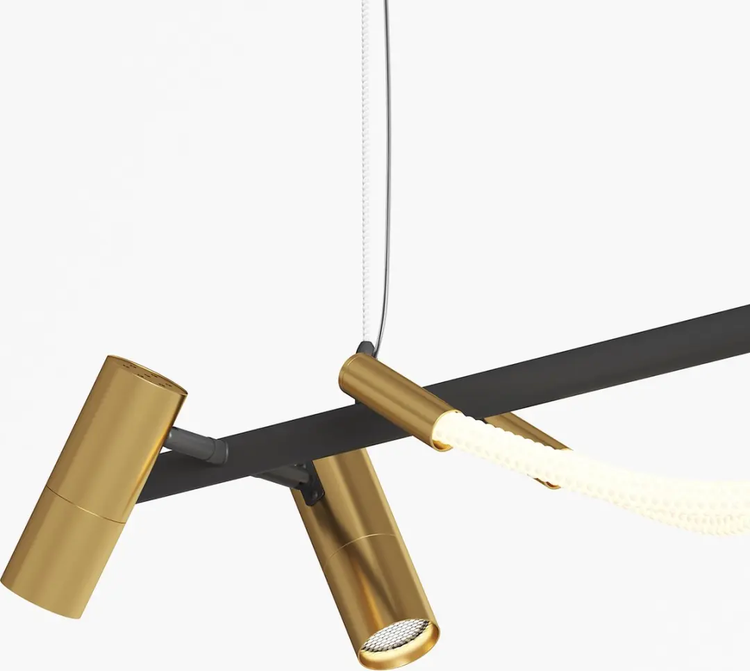 Maytoni Tau Hanglamp - 30W - Zwart/Goud
