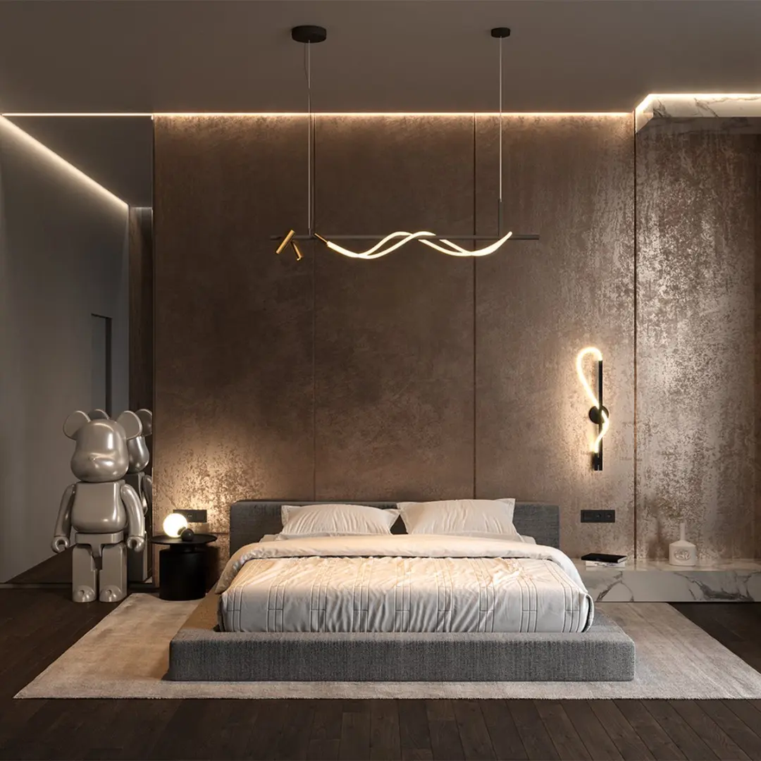 Maytoni Tau Hanglamp - 30W - Zwart/Goud