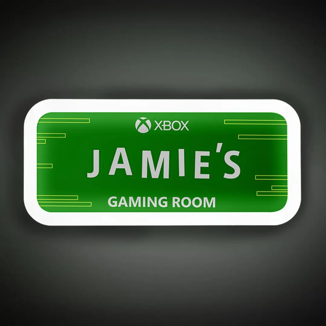 Xbox Wandlamp Kamer Naam Bord - Groen