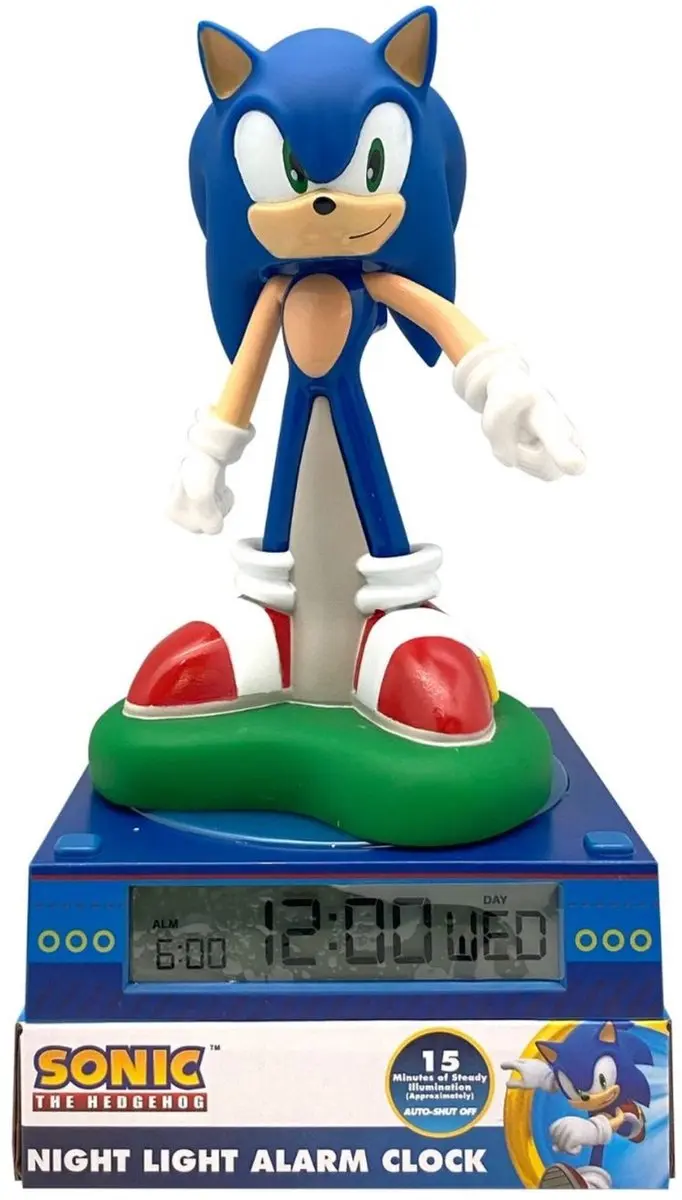 Sonic the Hedgehog Nachtlamp Wekker - Blauw - afbeelding 6 van 6