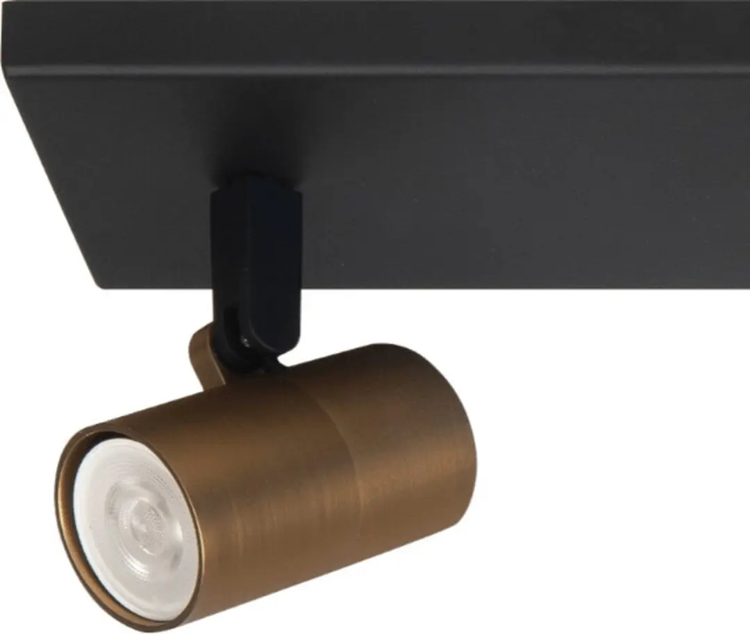 Highlight Opbouwspot Mini 3-Lichts GU10 - Zwart-Goud