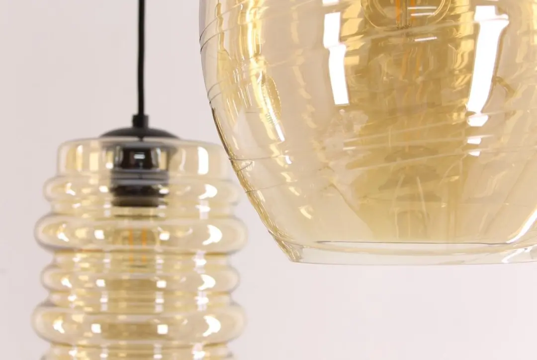HighLight Fantasy 6L Hanglamp - Zwart/Amber
