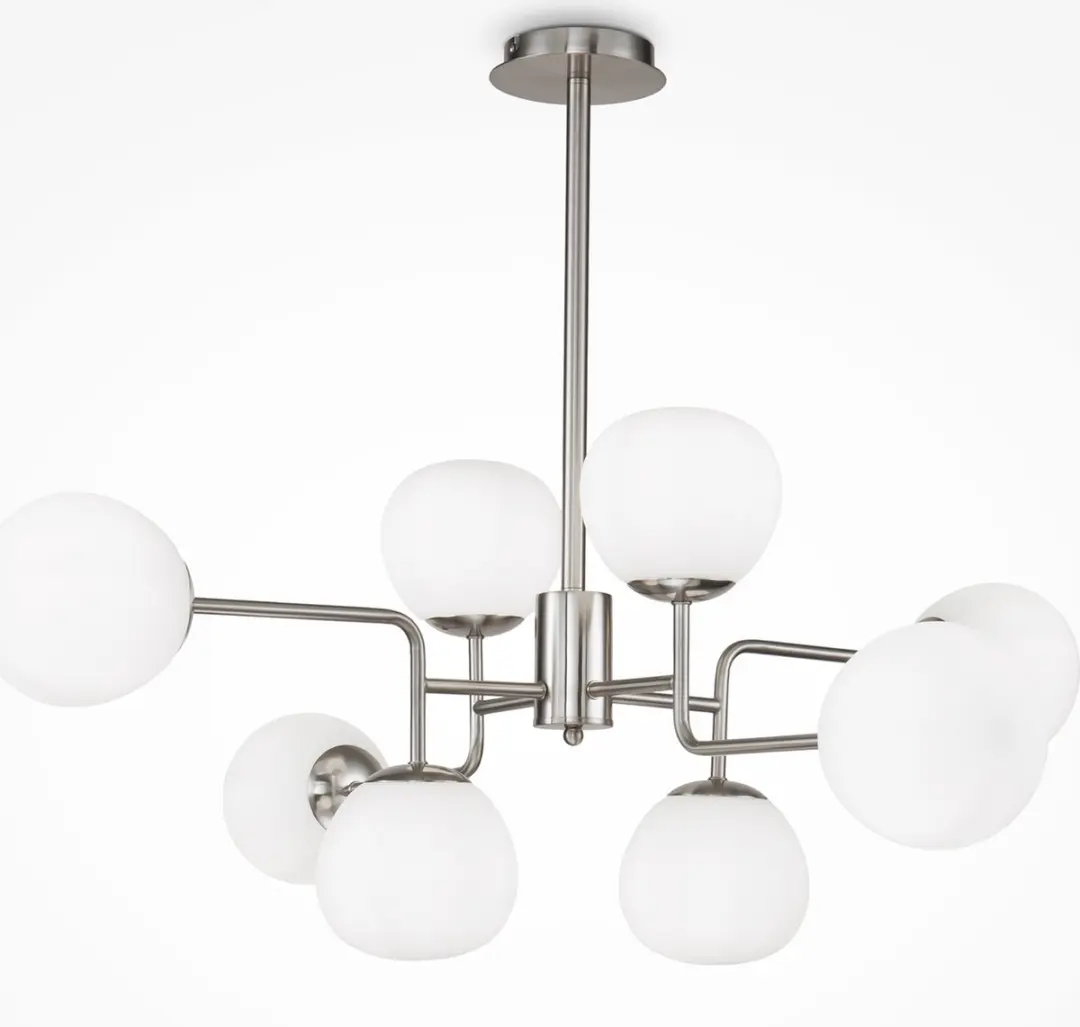 Maytoni Erich Hanglamp - 8x40W - Zilver