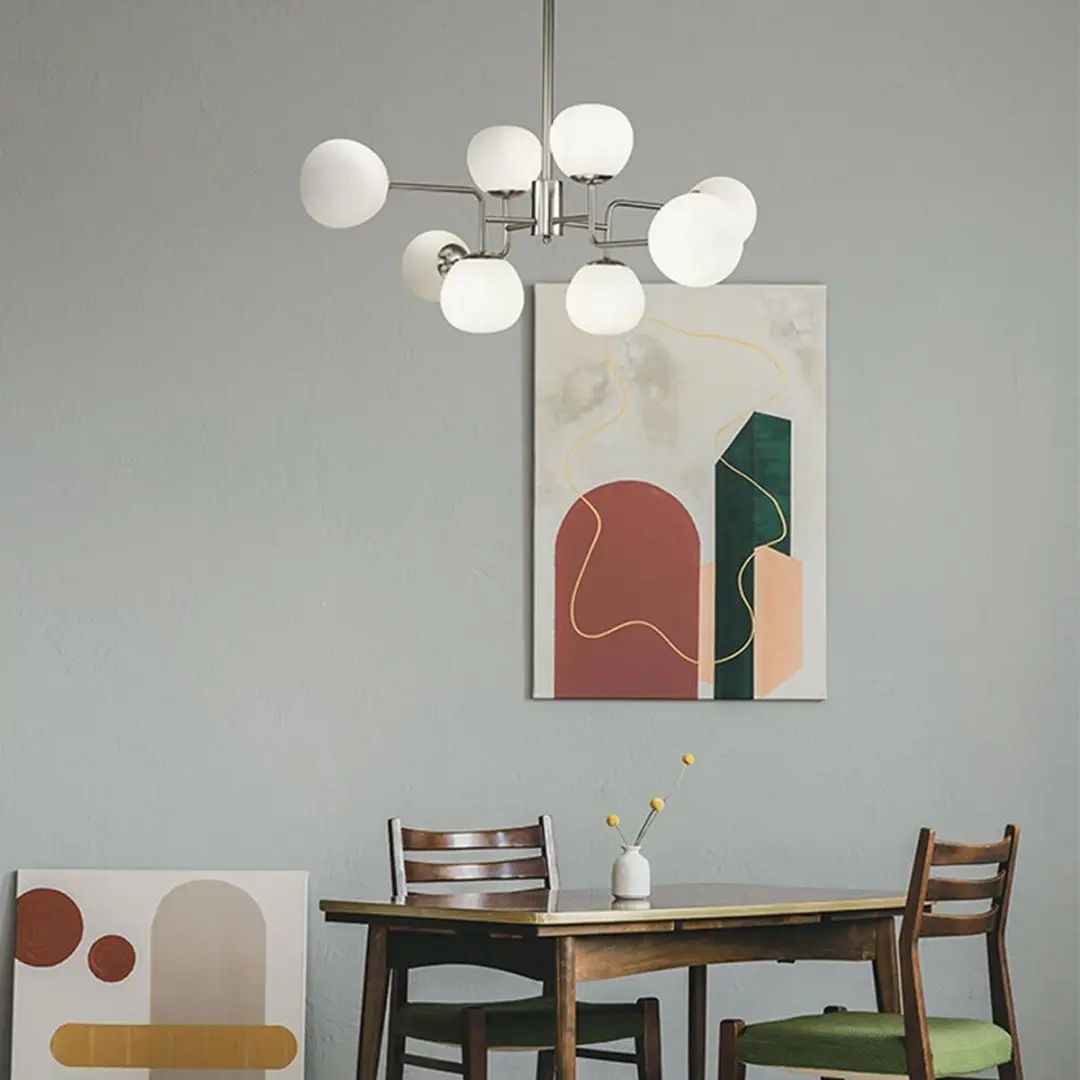 Maytoni Erich Hanglamp - 8x40W - Zilver