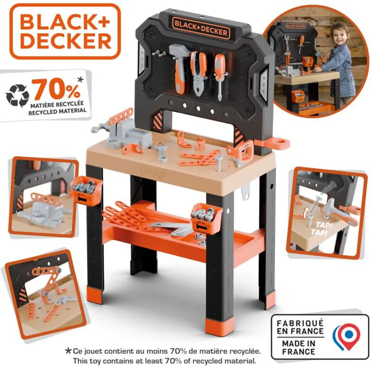 Smoby Bricolo Center Werkbank - Black & Decker Accessoires