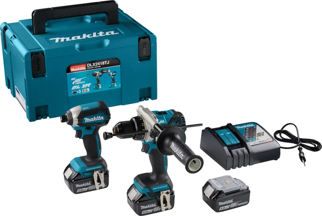 Makita DLX2418TJ Combiset Boor/Schroefmachine - 2 Accu's
