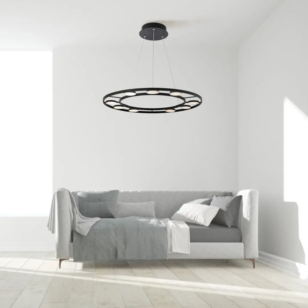 Maytoni Fad Hanglamp - Zwart - Ø80cm