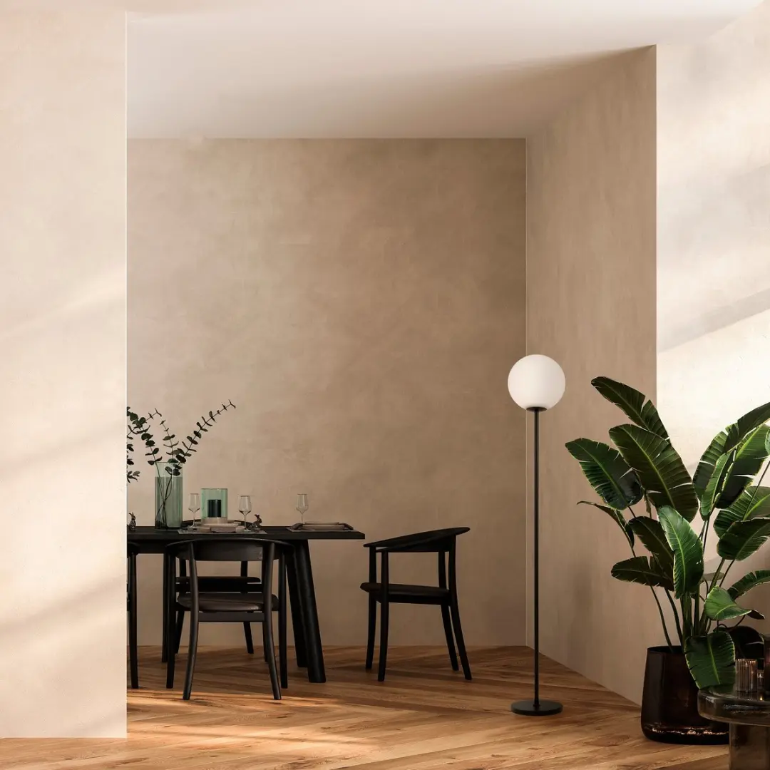 Maytoni Vloerlamp Ring Ø25cm - Zwart