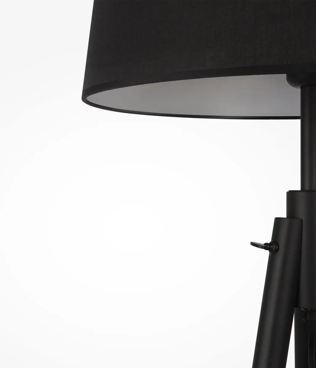 Maytoni Calvin Vloerlamp - Ø44cm - Zwart