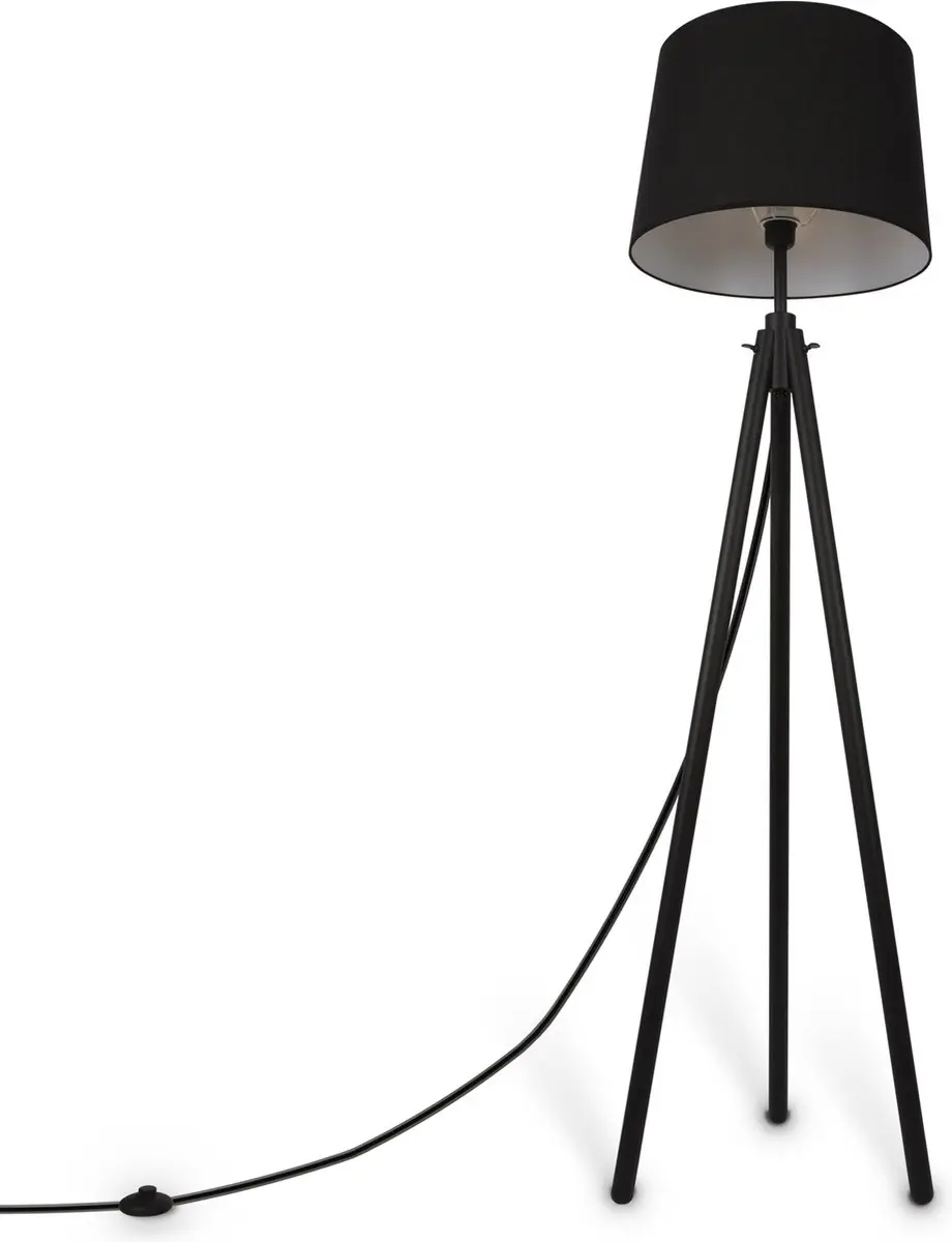 Maytoni Calvin Vloerlamp - Ø44cm - Zwart - afbeelding 6 van 6