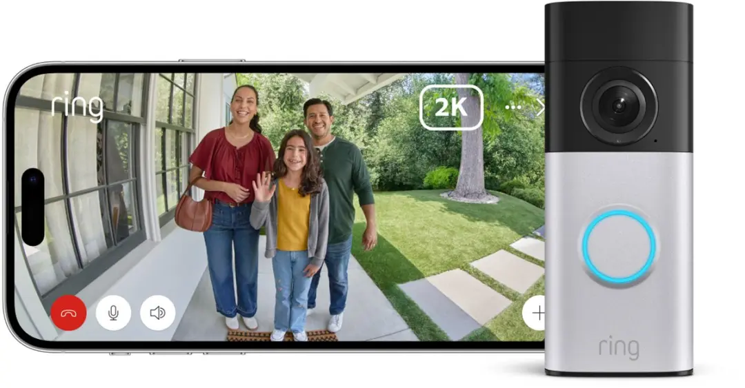Ring Wired Video Doorbell Plus - Zilver