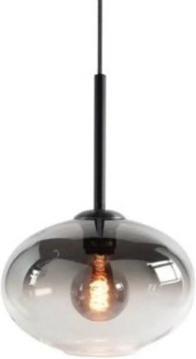 Highlight Bellini Hanglamp - 3 Lichts Ø45cm Zwart & Smoke
