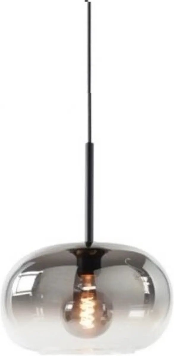 Highlight Bellini Hanglamp - 3 Lichts Ø45cm Zwart & Smoke