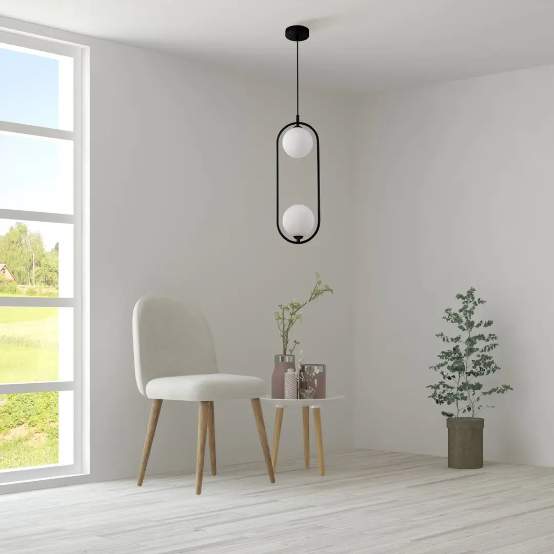 Maytoni Ring Hanglamp - 2x25W - Zwart