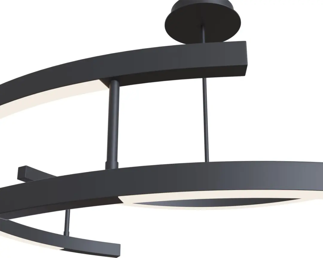 Maytoni Hanglamp Line Zwart - 3x52W - Ø83cm