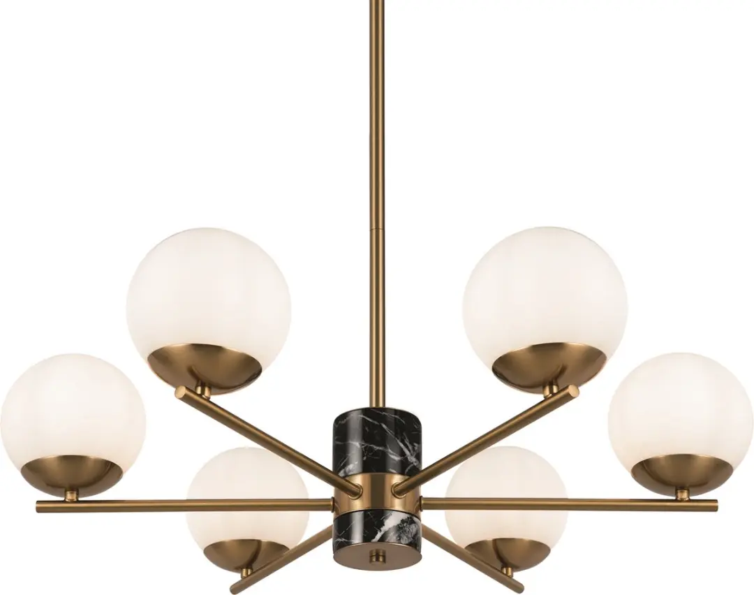 Maytoni Marble Hanglamp - 6x60W - Ø67cm - Goud