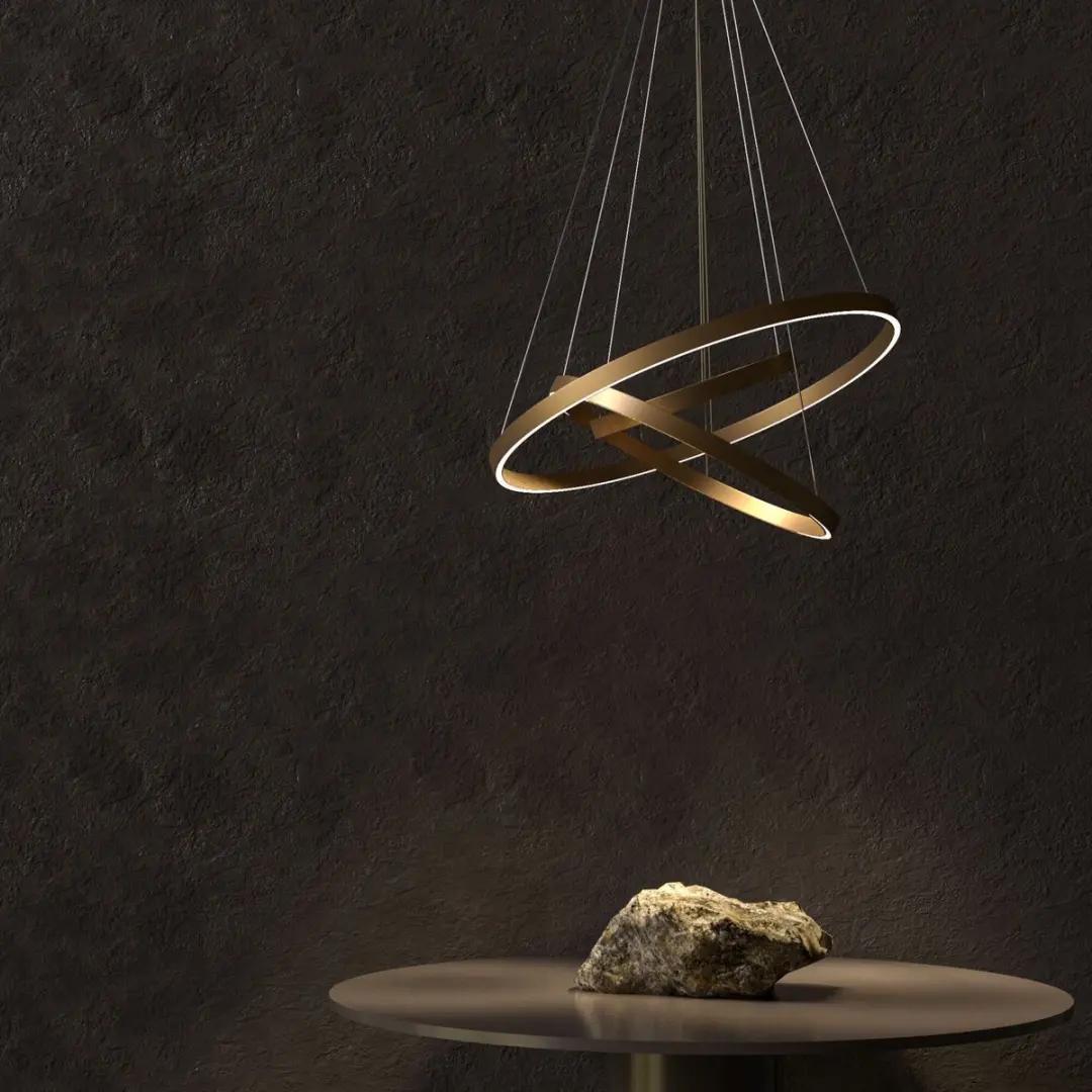 Maytoni Rim Hanglamp - 3x115W Messing Ø80cm