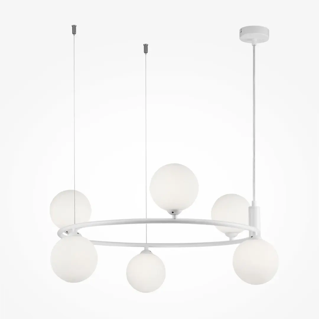 Maytoni Ring Hanglamp - 6x25W - Ø58cm - Wit