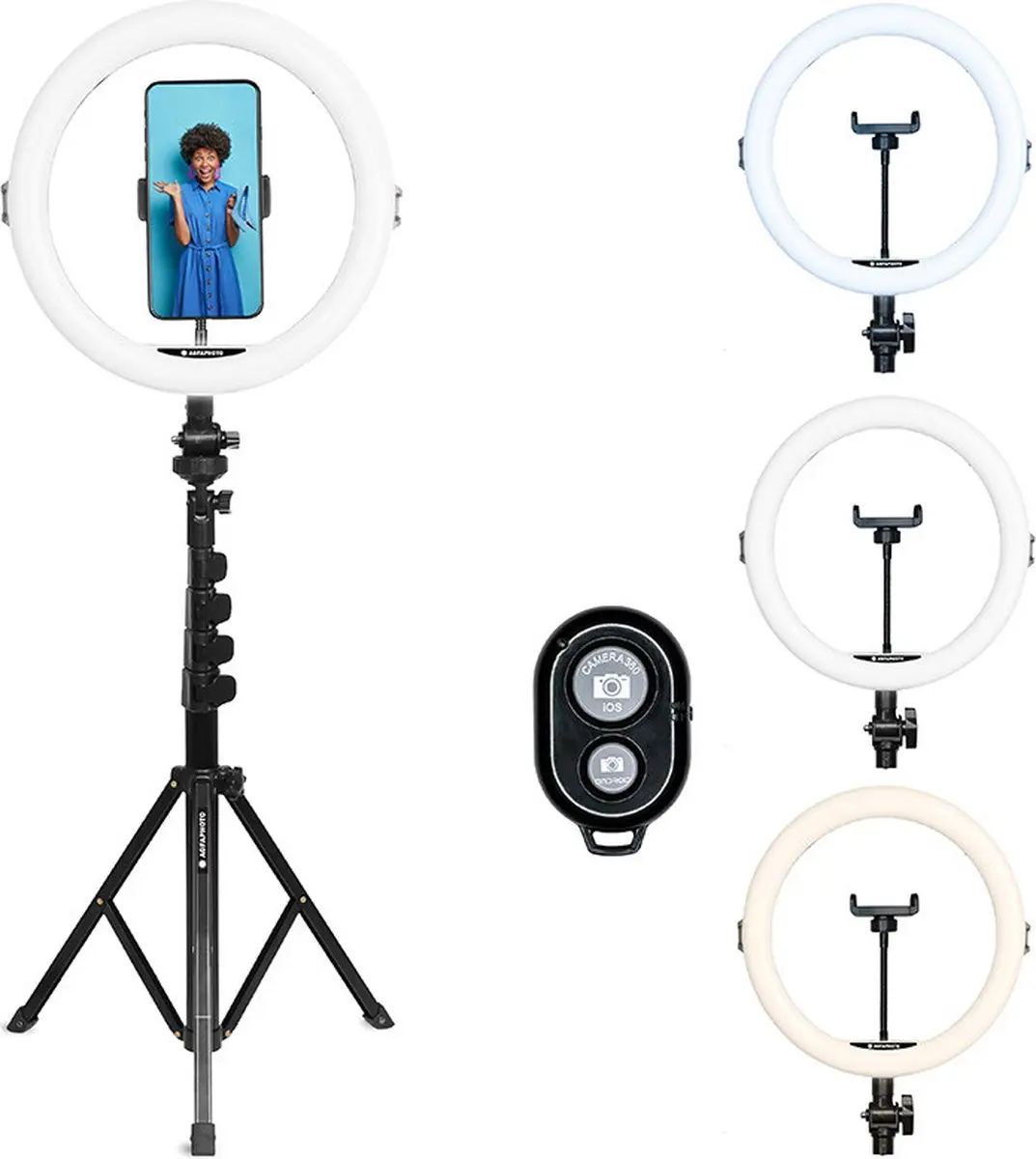 AgfaPhoto Ringlamp 11" met Statief 155cm
