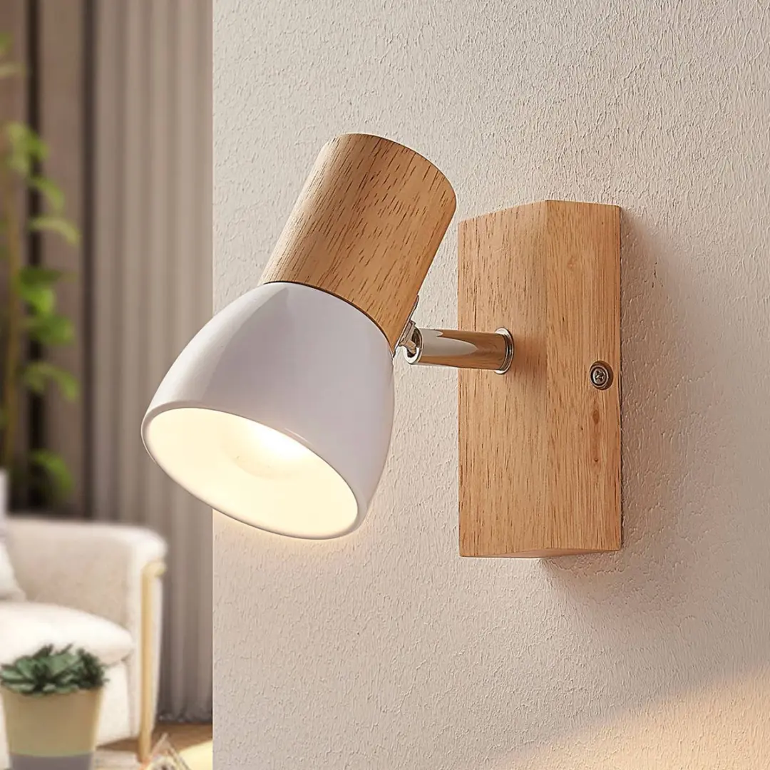 Lindby Thorin+ Wandlamp Hout Wit