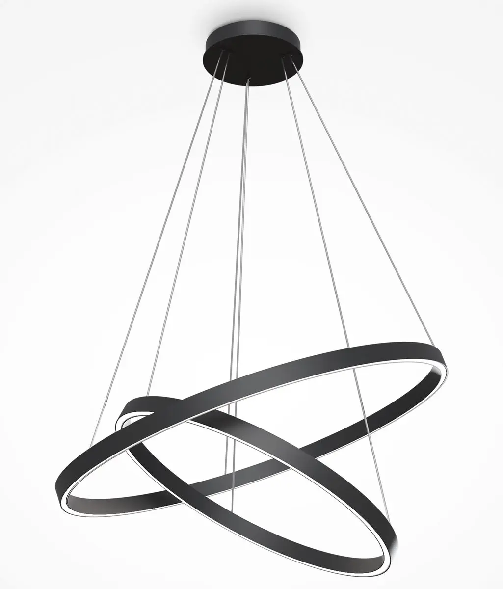 Maytoni Rim Hanglamp - Zwart - Ø80cm
