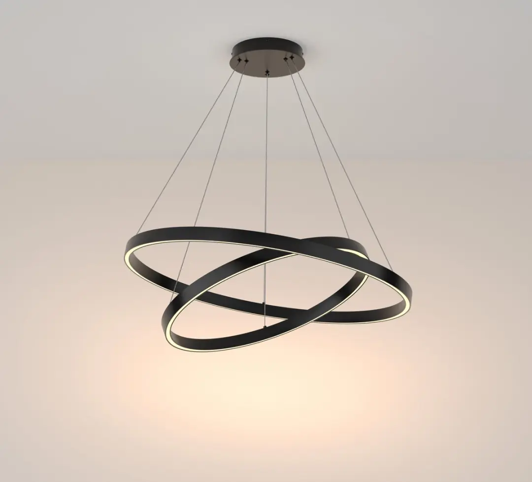 Maytoni Rim Hanglamp - Zwart - Ø80cm
