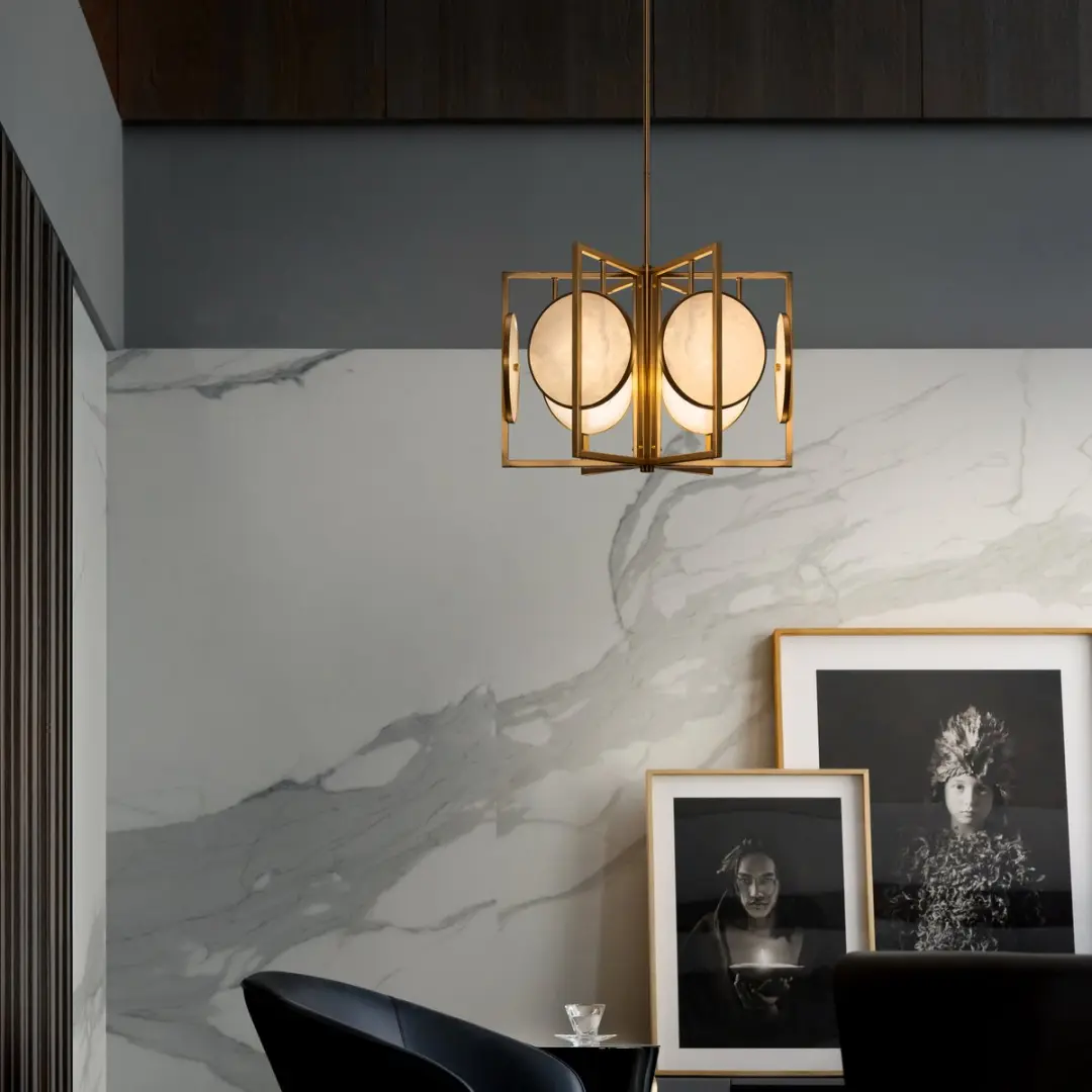 Maytoni Marmo Hanglamp - Goud - Ø51,7cm