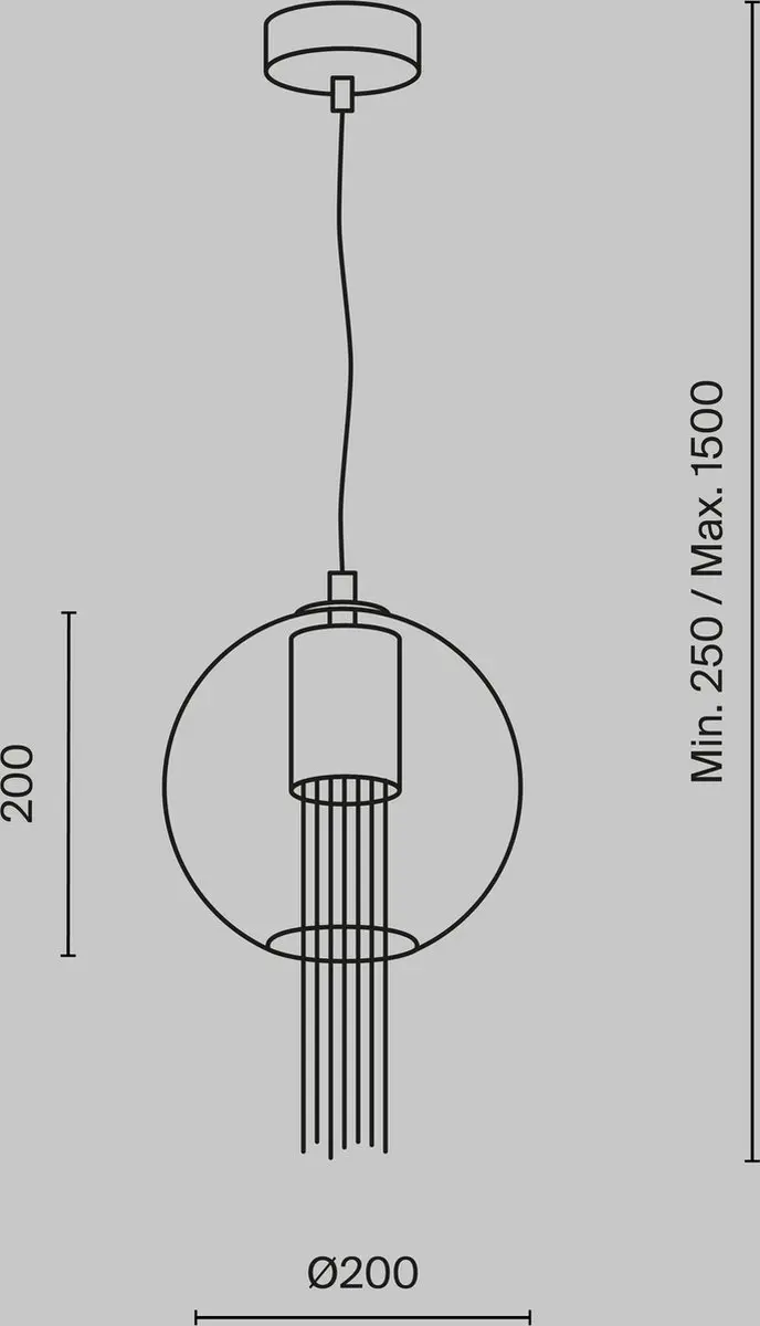 Maytoni Flusso Hanglamp - Brons Ø20cm