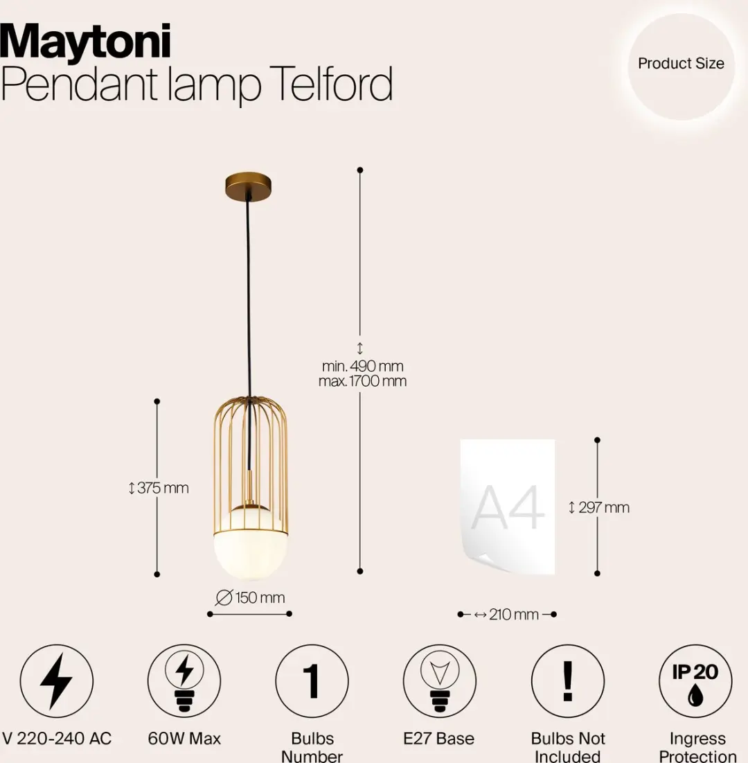 Maytoni Telford Hanglamp