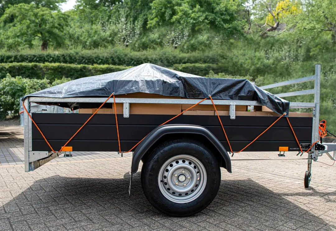 BLACK+DECKER Spanband met Oproller 20m - Oranje/Zwart