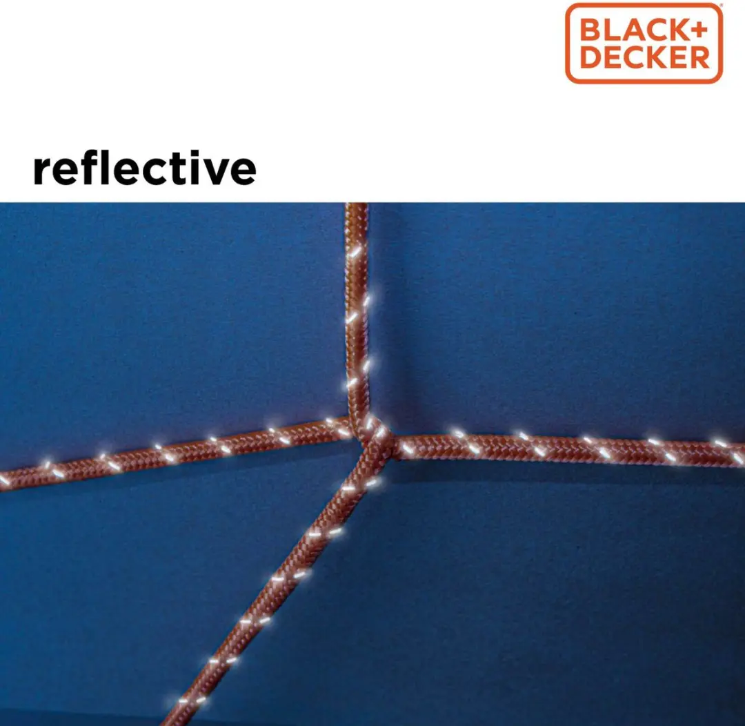 BLACK+DECKER Spanband met Oproller 20m - Oranje/Zwart