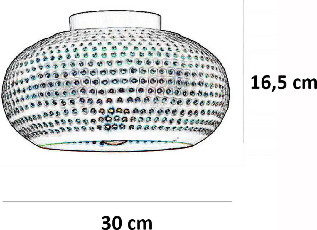 Freelight Fueco Plafondlamp Ø30cm - Bruin/Zwart