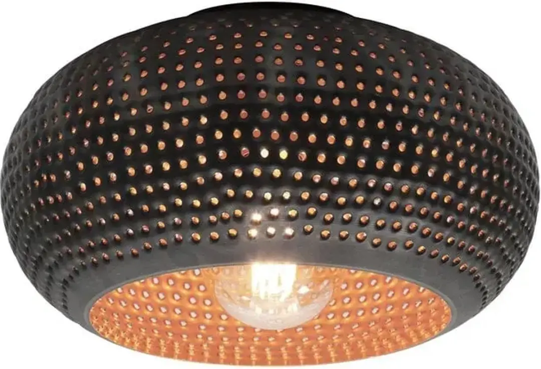 Freelight Fueco Plafondlamp Ø30cm - Bruin/Zwart