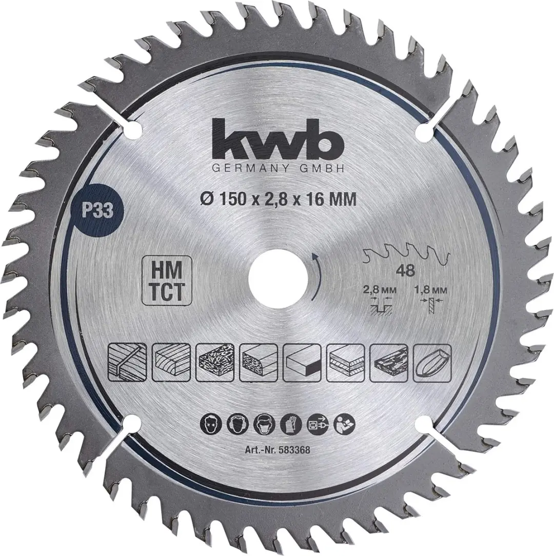KWB Cirkelzaagblad 150x16mm