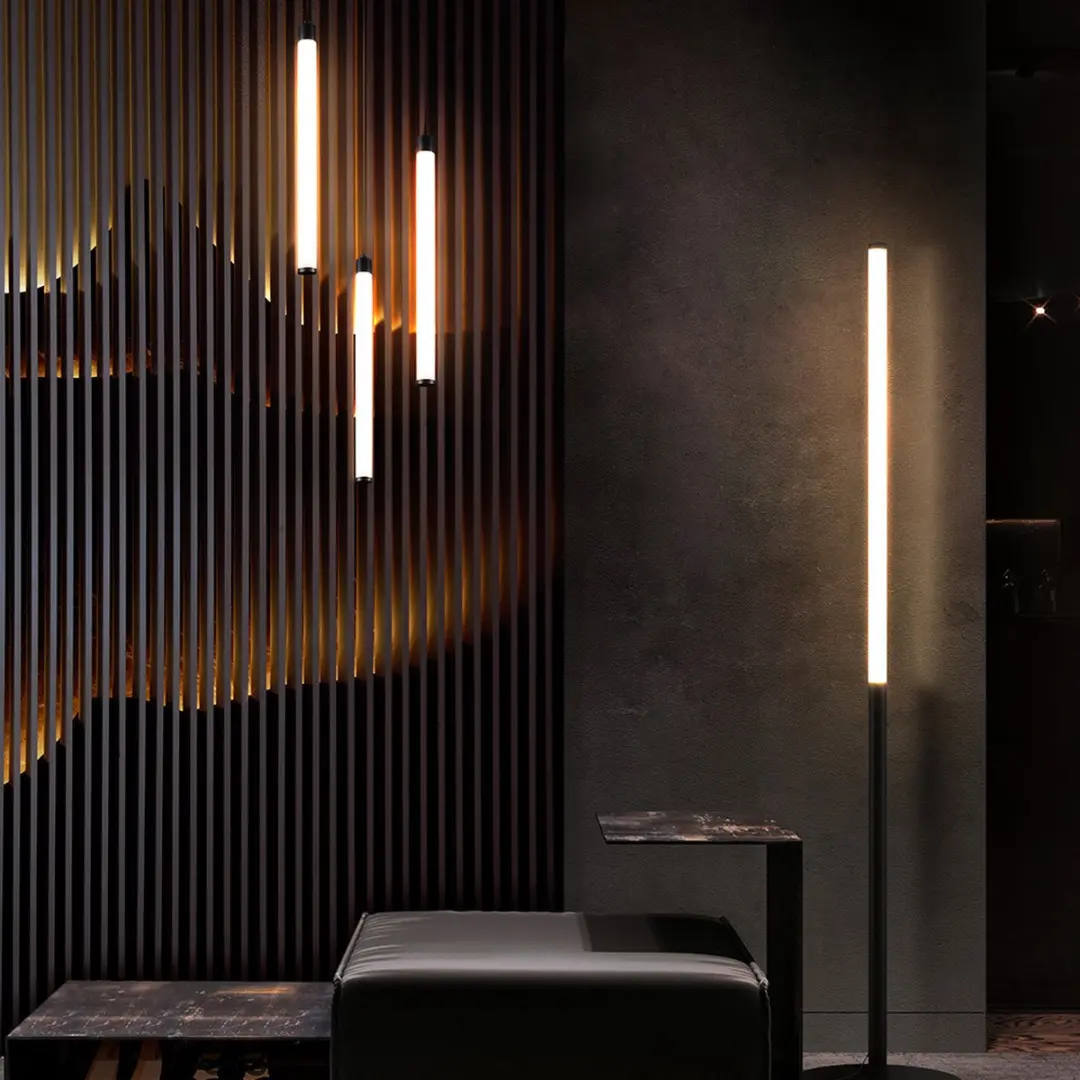 Maytoni Vloerlamp Ray - Ø3cm - Zwart