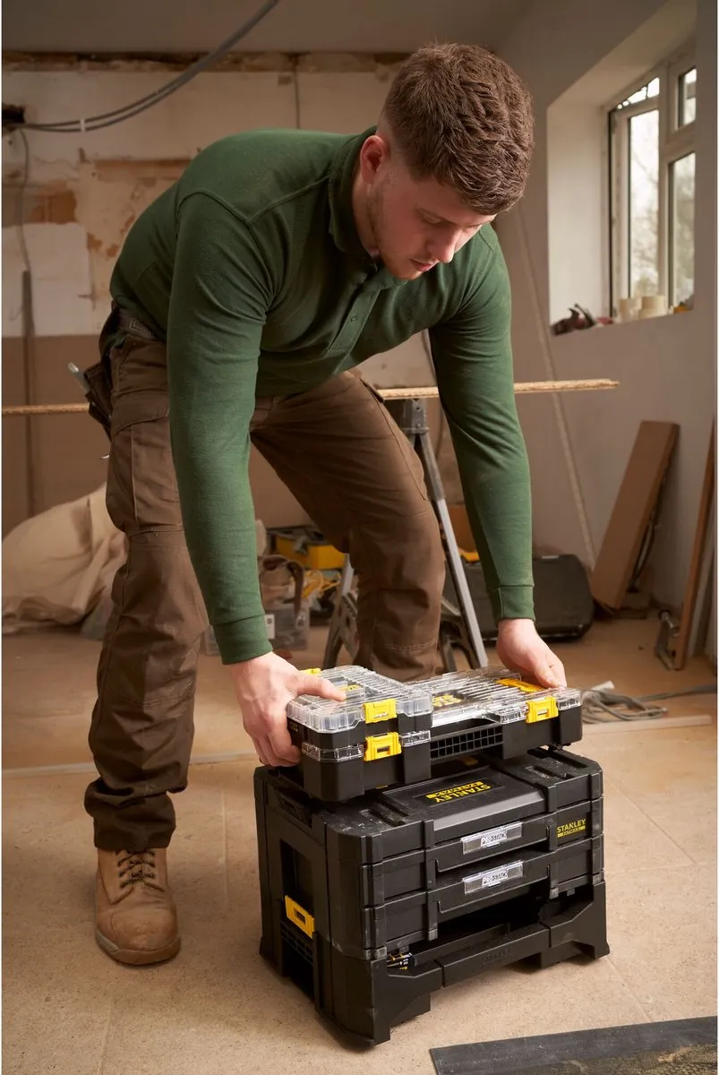 Stanley FatMax PRO-STACK Doppenset 3/8" 18-delig - Geel/Zwart/Zilver